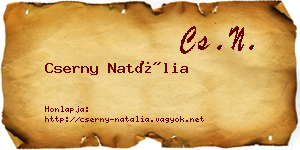 Cserny Natália névjegykártya
