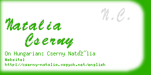 natalia cserny business card